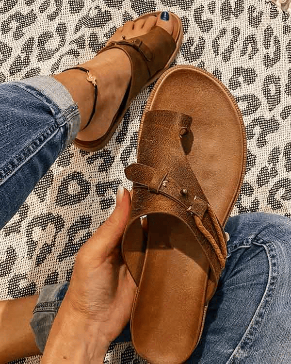 Delia | Comfort Sandals – Brown | The Bellemont Sisters Australia