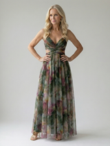 Isel | Soft Wrap Maxi Dress – Dark green | The Bellemont Sisters Australia