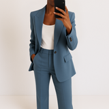 Melynda™ Stylish Two-Part Suit Set – Blue | The Bellemont Sisters Australia