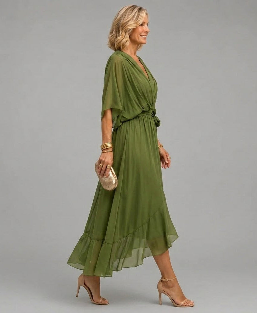 Monica | V-neck dress | The Bellemont Sisters Australia