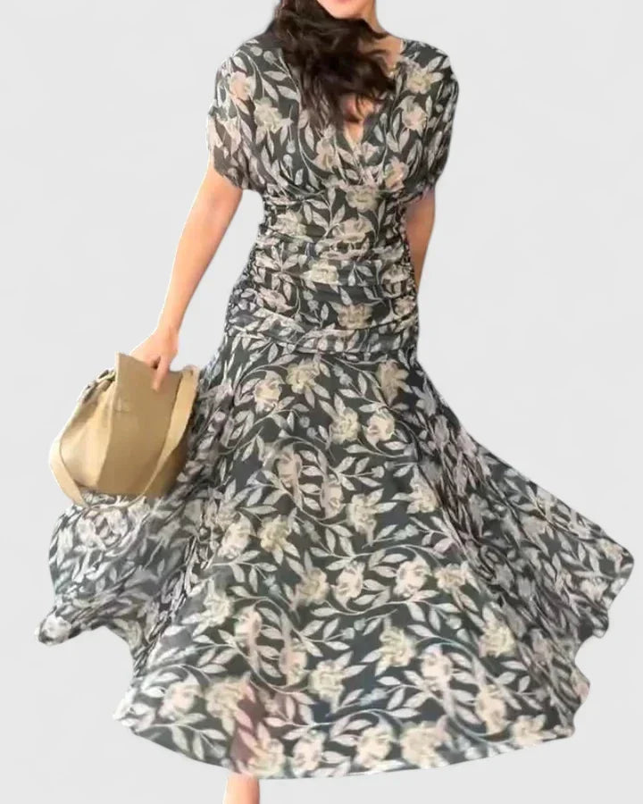 Chrystiaa | Sophisticated Dress – Floral Black | The Bellemont Sisters Australia