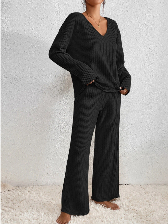 Luna | Knit Co-Ord Set – Black | The Bellemont Sisters Australia