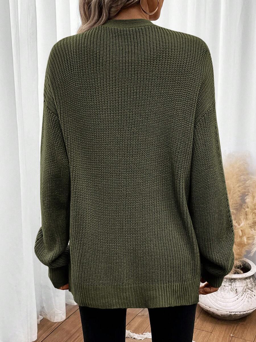 Amelie | Open Front Pointelle Knit Cardigan, Oversized Everyday Layer | The Bellemont Sisters Australia