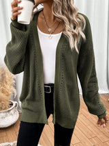 Amelie | Open Front Pointelle Knit Cardigan, Oversized Everyday Layer | The Bellemont Sisters Australia