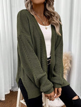 Amelie | Open Front Pointelle Knit Cardigan, Oversized Everyday Layer | The Bellemont Sisters Australia