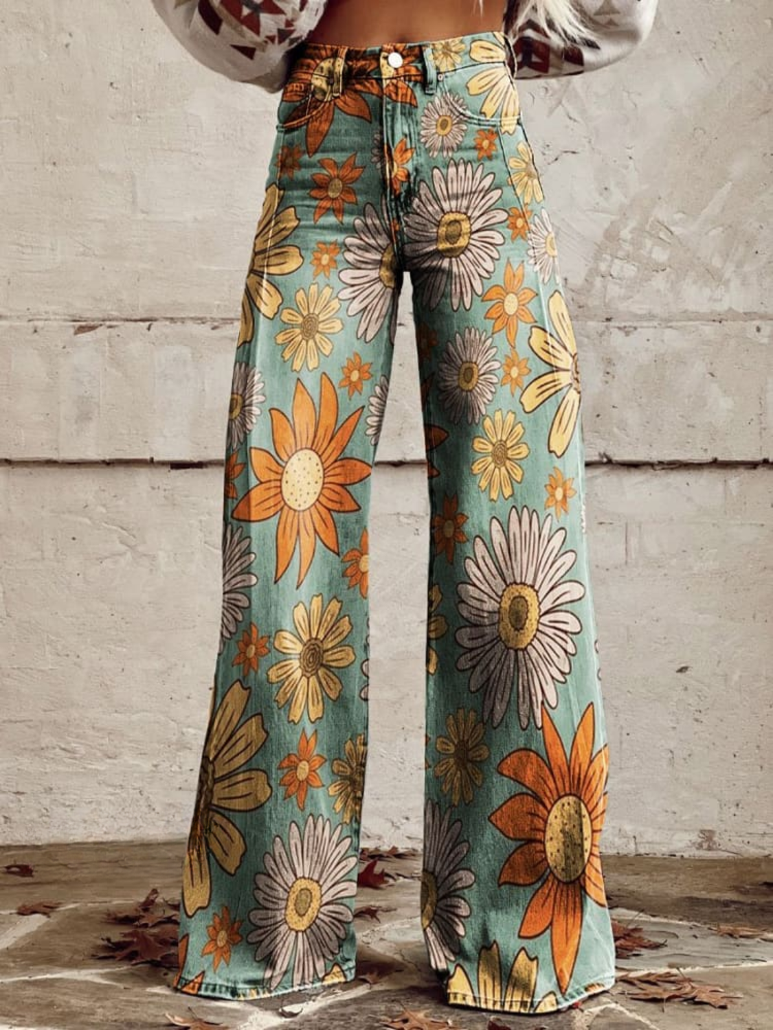 Cirilla - Palazzo Pants Floral – Yellow | The Bellemont Sisters Australia
