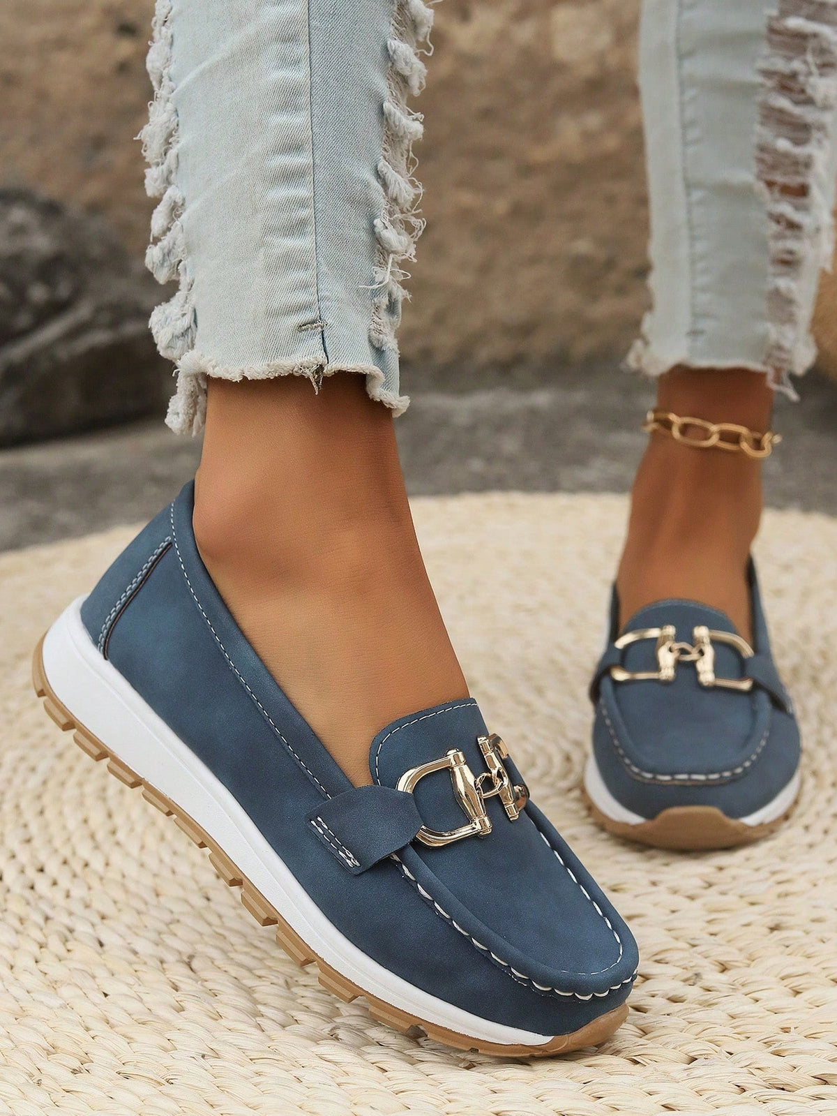 Ellie | Classic Comfortable Loafers – Blue | The Bellemont Sisters Australia