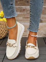 Ellie | Classic Comfortable Loafers – White | The Bellemont Sisters Australia