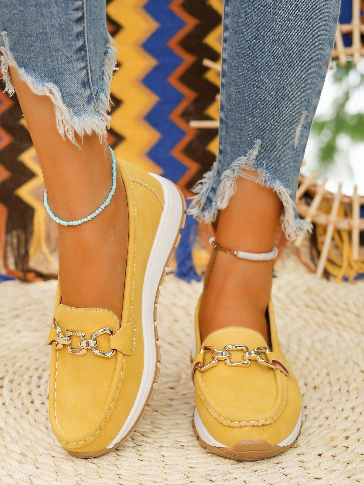 Ellie | Classic Comfortable Loafers – Yellow | The Bellemont Sisters Australia