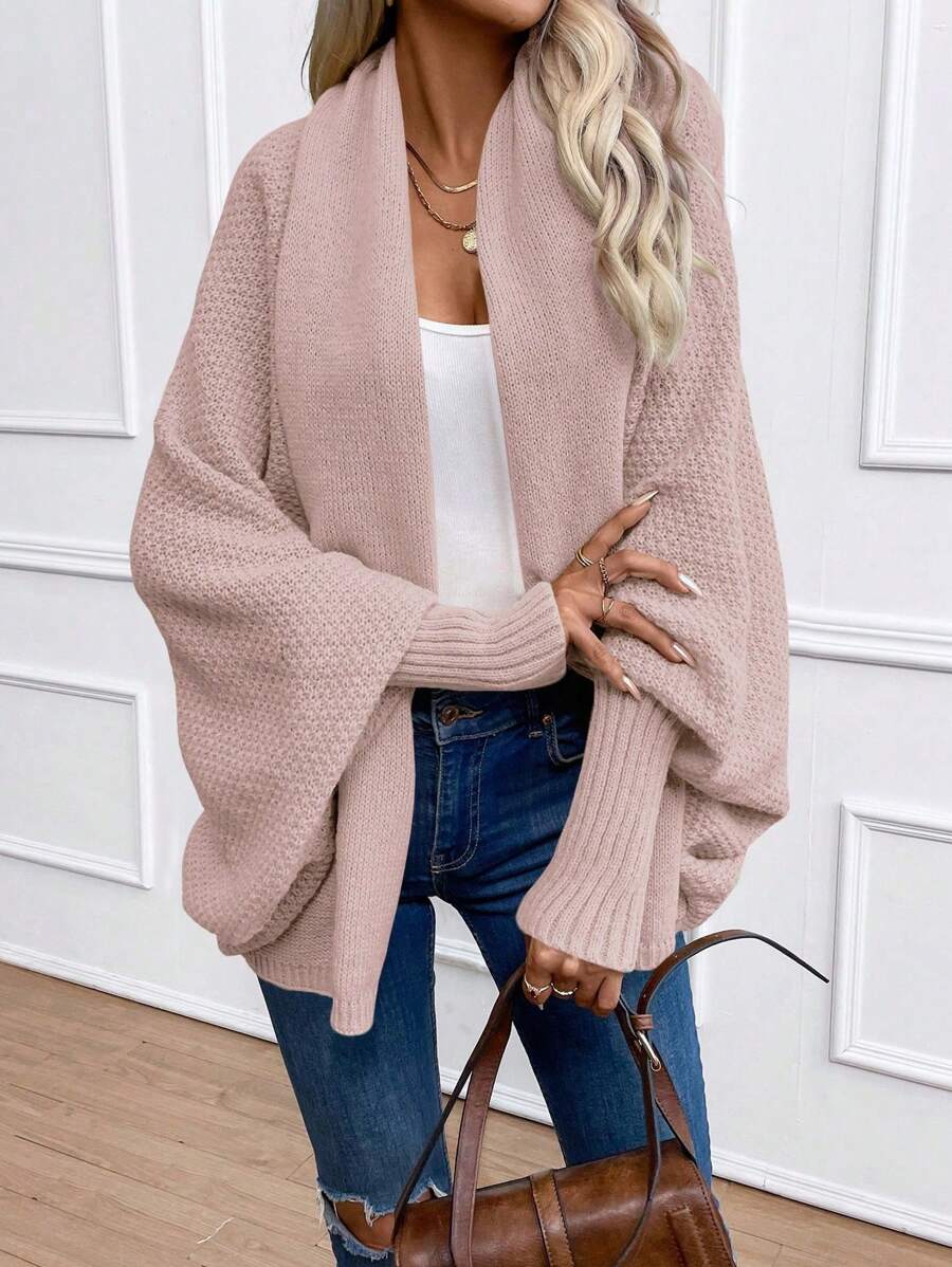 Annika | Shawl Collar Batwing Sleeve Cardigan, Cozy Open Front Layer | The Bellemont Sisters Australia