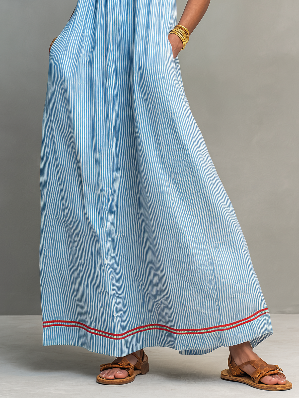 Women's Minimalist Striped Maxi Dress | The Bellemont Sisters Australia