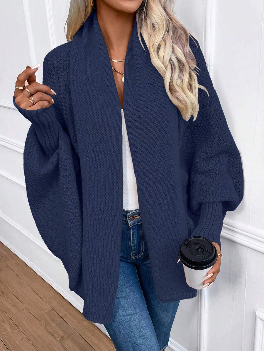 Annika | Shawl Collar Batwing Sleeve Cardigan, Cozy Open Front Layer | The Bellemont Sisters Australia