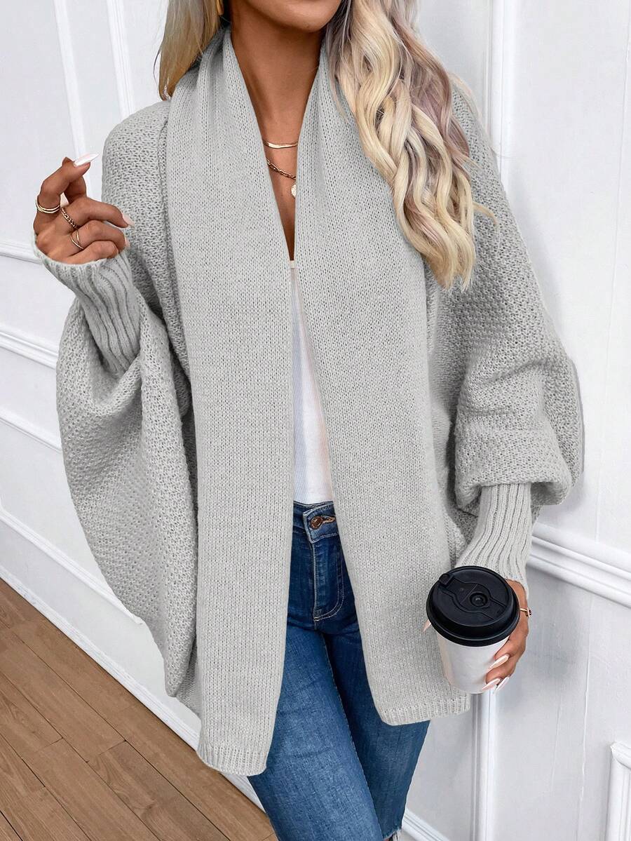 Annika | Shawl Collar Batwing Sleeve Cardigan, Cozy Open Front Layer | The Bellemont Sisters Australia