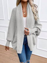 Annika | Shawl Collar Batwing Sleeve Cardigan, Cozy Open Front Layer | The Bellemont Sisters Australia