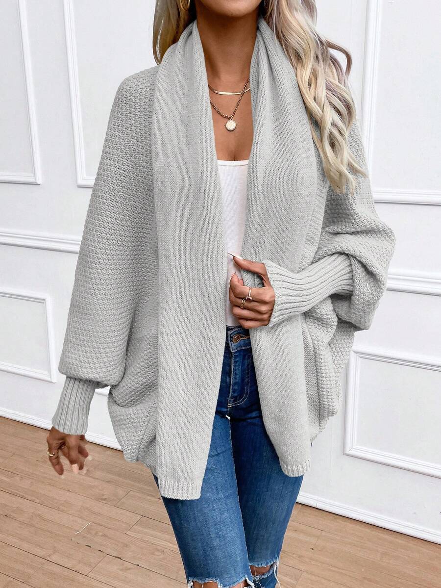 Annika | Shawl Collar Batwing Sleeve Cardigan, Cozy Open Front Layer | The Bellemont Sisters Australia