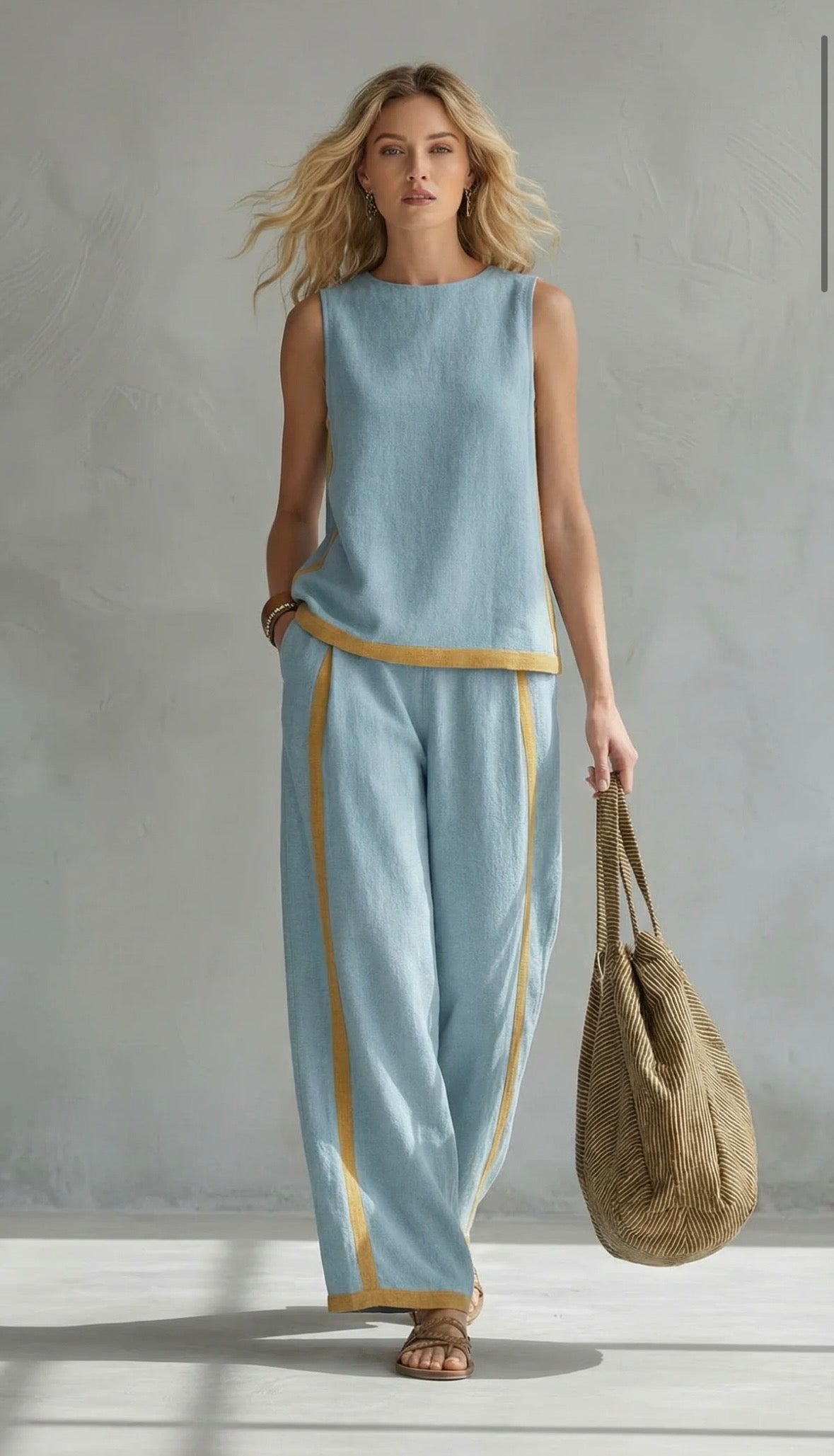 Shania™ Casual-Chic Two-Piece Set – Blue | The Bellemont Sisters Australia