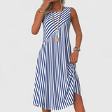 Perrie | Sophisticated Dress – Blue and White | The Bellemont Sisters Australia