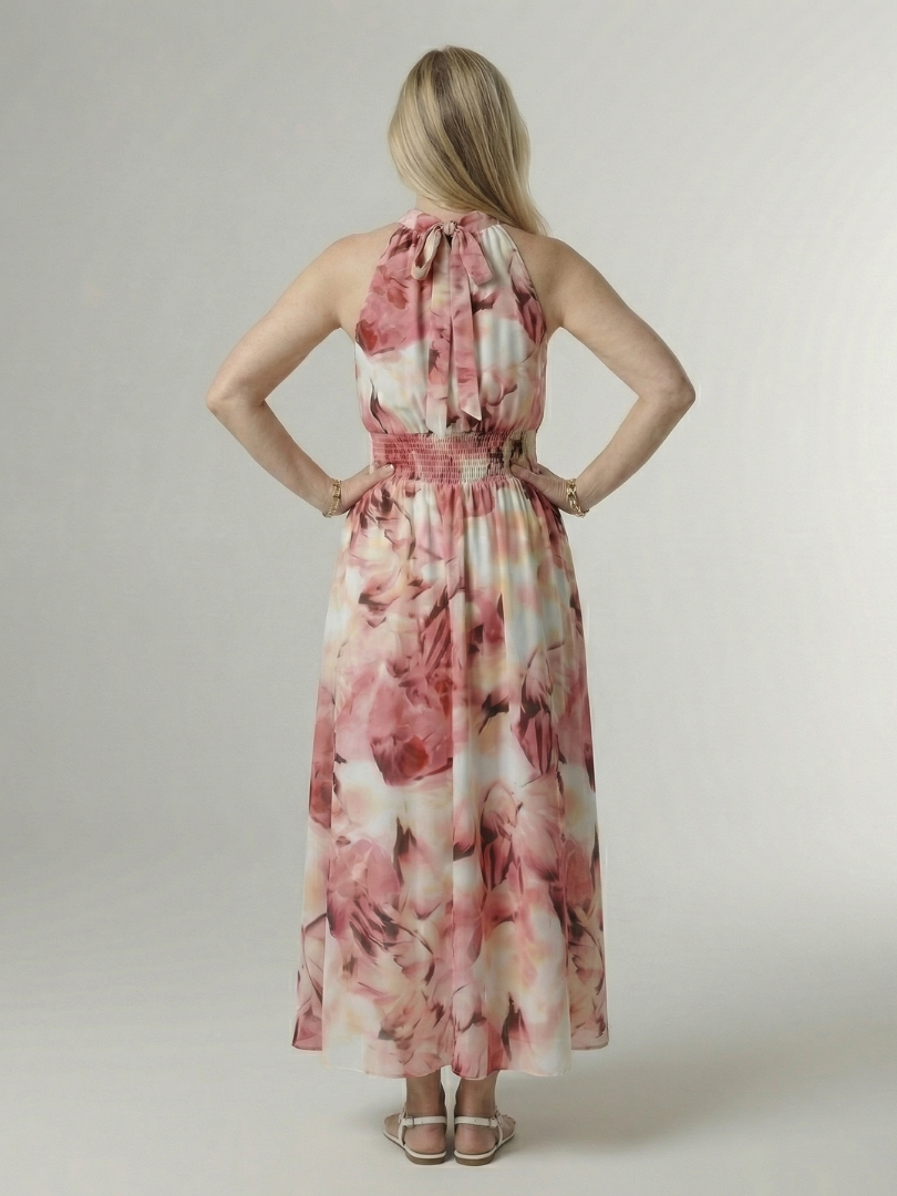 Sylin | Gathered Halter Midi Dress | The Bellemont Sisters Australia
