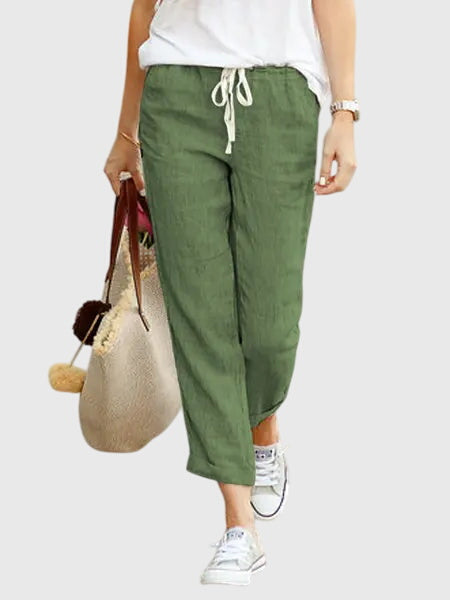Zanra | Elegant Summer Pants – Green | The Bellemont Sisters Australia