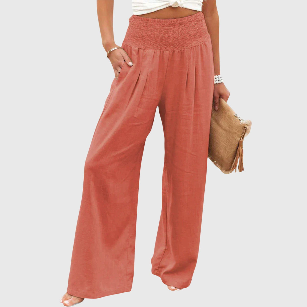 Julie - Airy And Elegant Pants – Orange | The Bellemont Sisters Australia