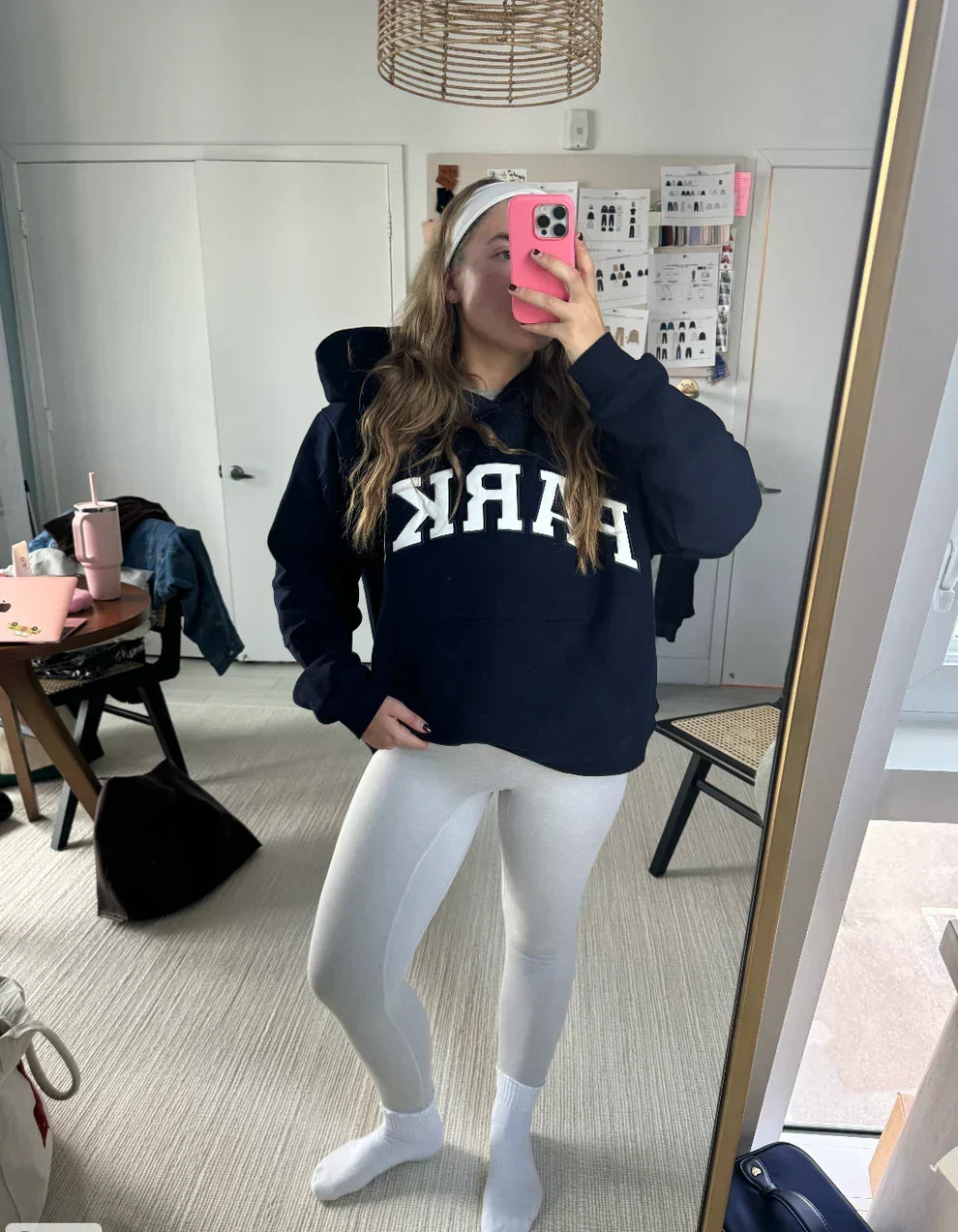 Varsity Sweatshirts and Hoodies – Navy with White Letters | The Bellemont Sisters Australia