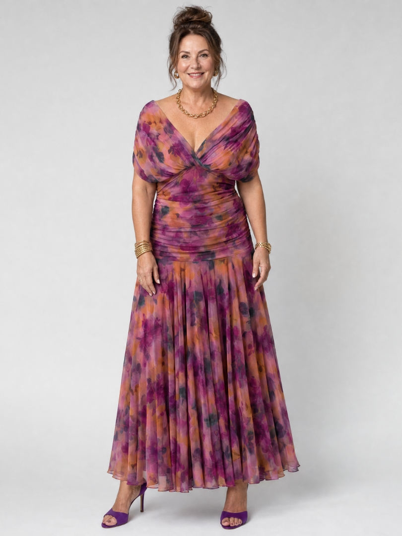 Calen™ Off Shoulder Flow Midi Dress | The Bellemont Sisters Australia