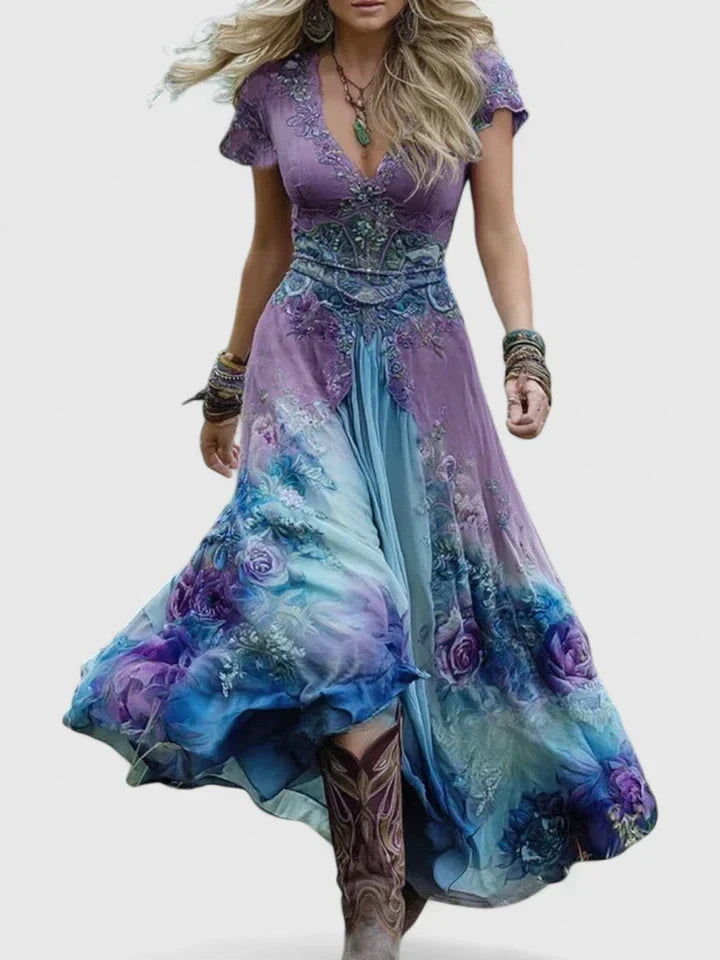 Sydneighh | Elegant Maxi Dress – Purple | The Bellemont Sisters Australia