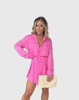 Nova | Elegant Romper Dress – Pink | The Bellemont Sisters Australia