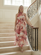 Sylin | Gathered Halter Midi Dress | The Bellemont Sisters Australia
