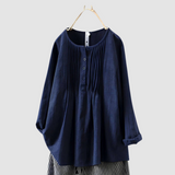 Brenna™ Elegant Casual Blouse – Navy Blue | The Bellemont Sisters Australia