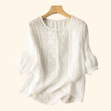 Patricia™ Elegant Soft Blouse – White | The Bellemont Sisters Australia