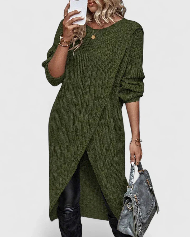 Zarymelle | Elegant Sweater Dress – Green | The Bellemont Sisters Australia