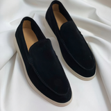 Harold | Elegant Suede Loafers – Black | The Bellemont Sisters Australia