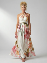 Amiel™ Light Floral Maxi Dress – White | The Bellemont Sisters Australia