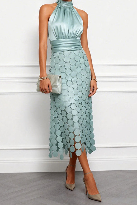 Celine | Elegant Midi Dress For Ceremonies – Mint | The Bellemont Sisters Australia
