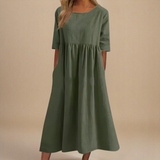 Faye | Flattering Dress – Green | The Bellemont Sisters Australia