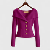 Avelora | Elegant Cardigan – Purple | The Bellemont Sisters Australia
