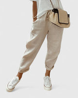 Dhalianette | Elegant Pants – Beige | The Bellemont Sisters Australia