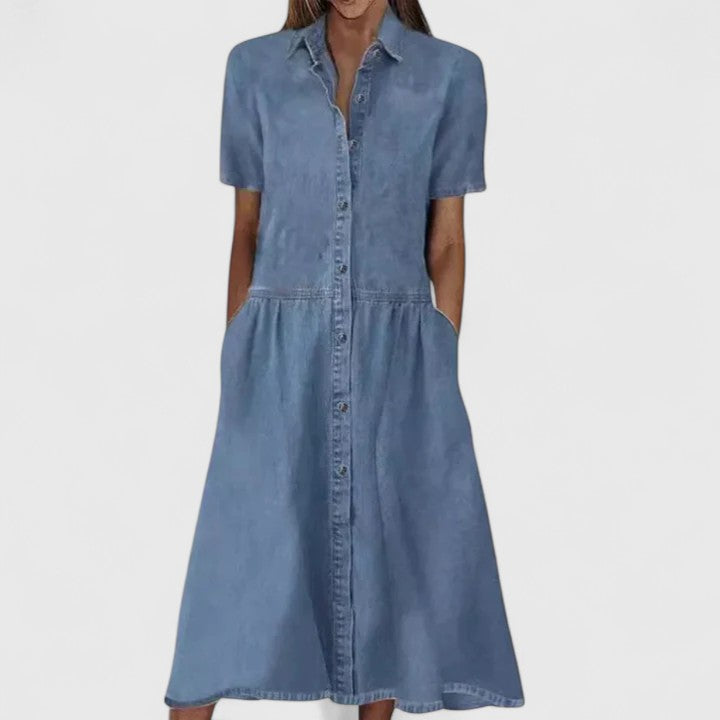 Roxanne | Sophisticated Dress – Blue | The Bellemont Sisters Australia