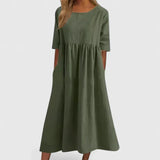 Thalyvia | Comfortable Dress – Green | The Bellemont Sisters Australia
