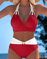 Rosa - Elegant Support Bikini Set – Red | The Bellemont Sisters Australia