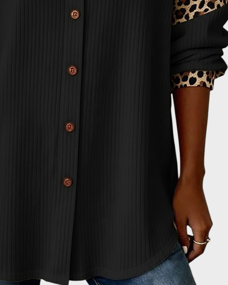 Jackie™ Leopard Print Button-Down Shirt | The Bellemont Sisters Australia