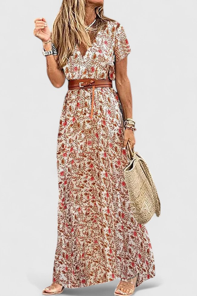 Milaryna - Elegant A-Line Dress – Red | The Bellemont Sisters Australia