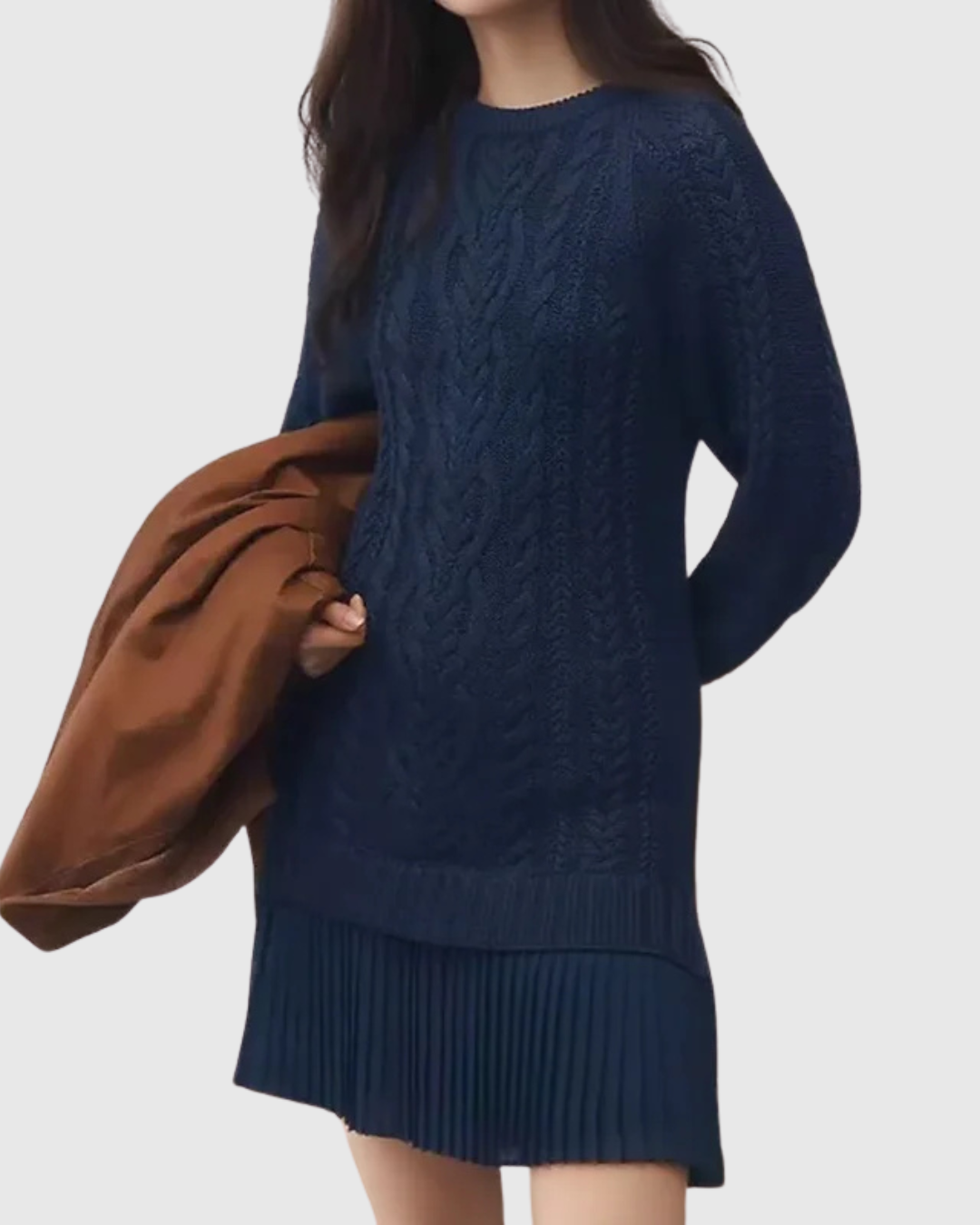 Eira | Classic Sweater Dress – Dark Blue | The Bellemont Sisters Australia