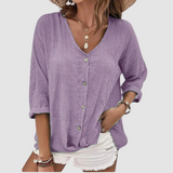 Monica™ Elegant Breathable Blouse – Purple | The Bellemont Sisters Australia