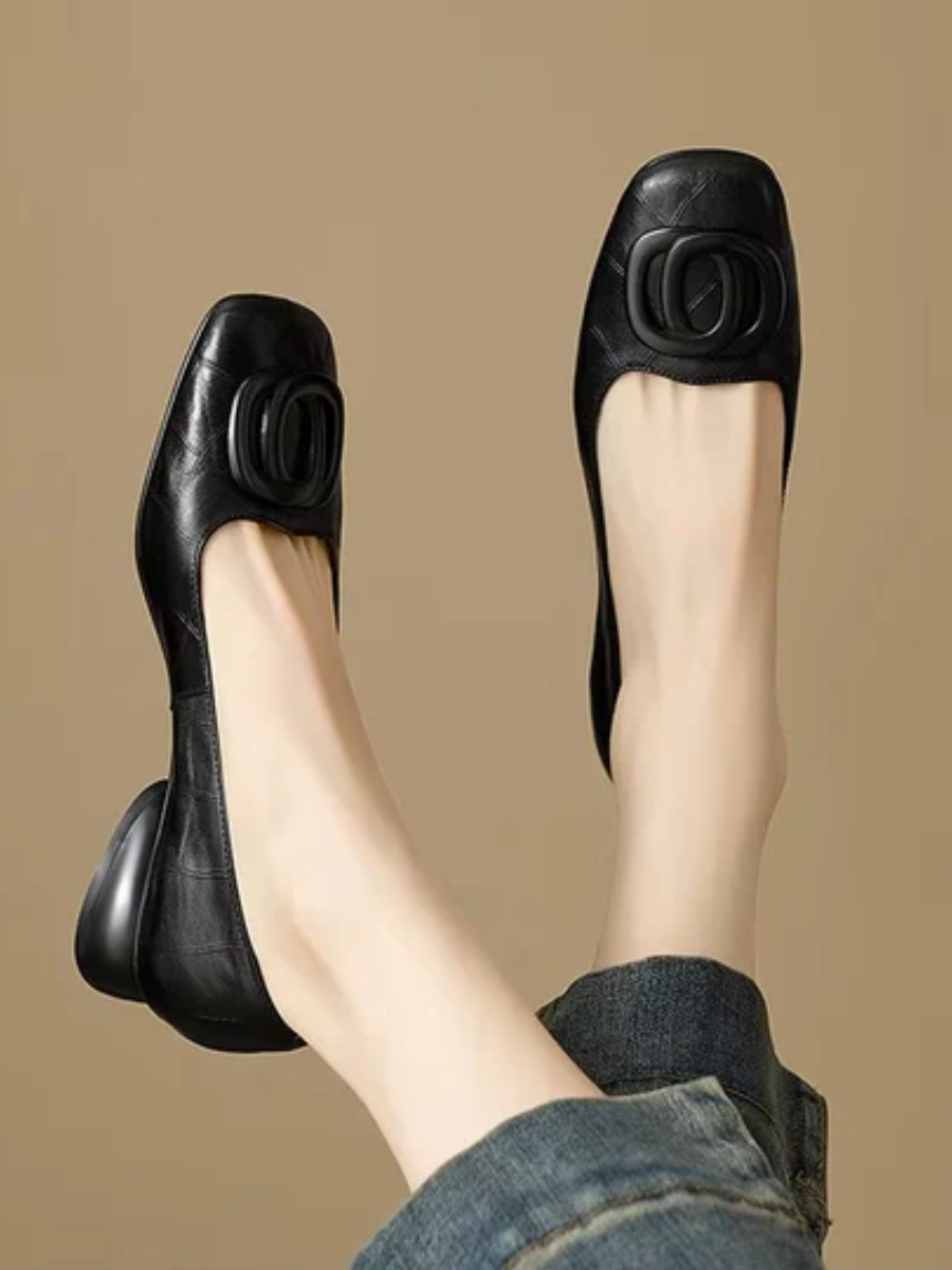 Opium Leather Flats – Black | The Bellemont Sisters Australia