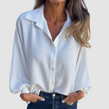 Liza™ Elegant Oversized Blouse – White | The Bellemont Sisters Australia
