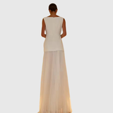 Rowina | Sleeveless Dress With Flowing Pleats | The Bellemont Sisters Australia