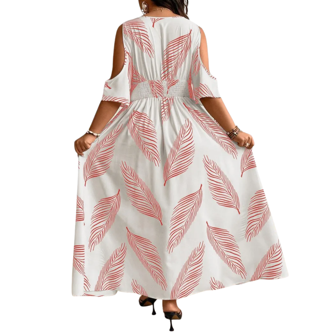 WAVENA™ – Boho Print Cold Shoulder Dress | The Bellemont Sisters Australia