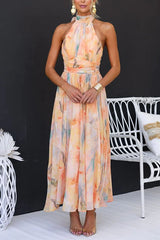 Florence™ – Floral Maxi Dress – Peach | The Bellemont Sisters Australia
